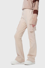 Calza Niña Flare Con Bolsillo Beige
