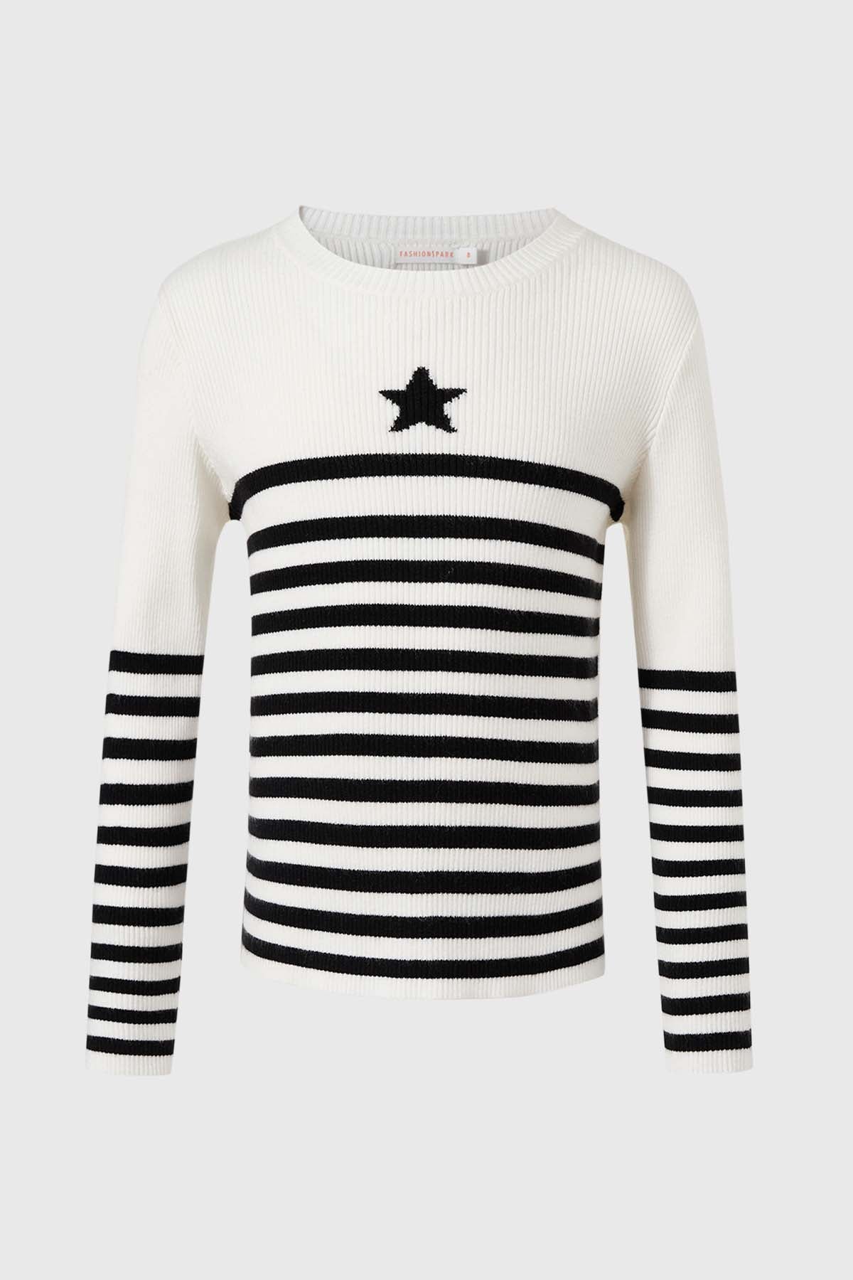 Sweater Niña Rayas Crudo