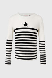 Sweater Niña Rayas Crudo