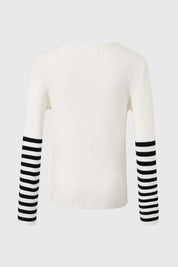 Sweater Niña Rayas Crudo