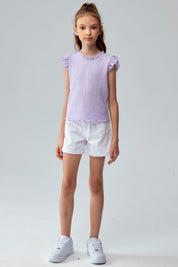 Short Niña Gabardina Básico Blanco