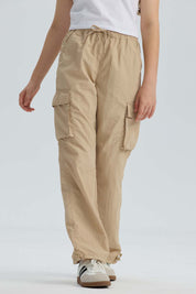 Pantalón Niña Parchute Cargo Beige