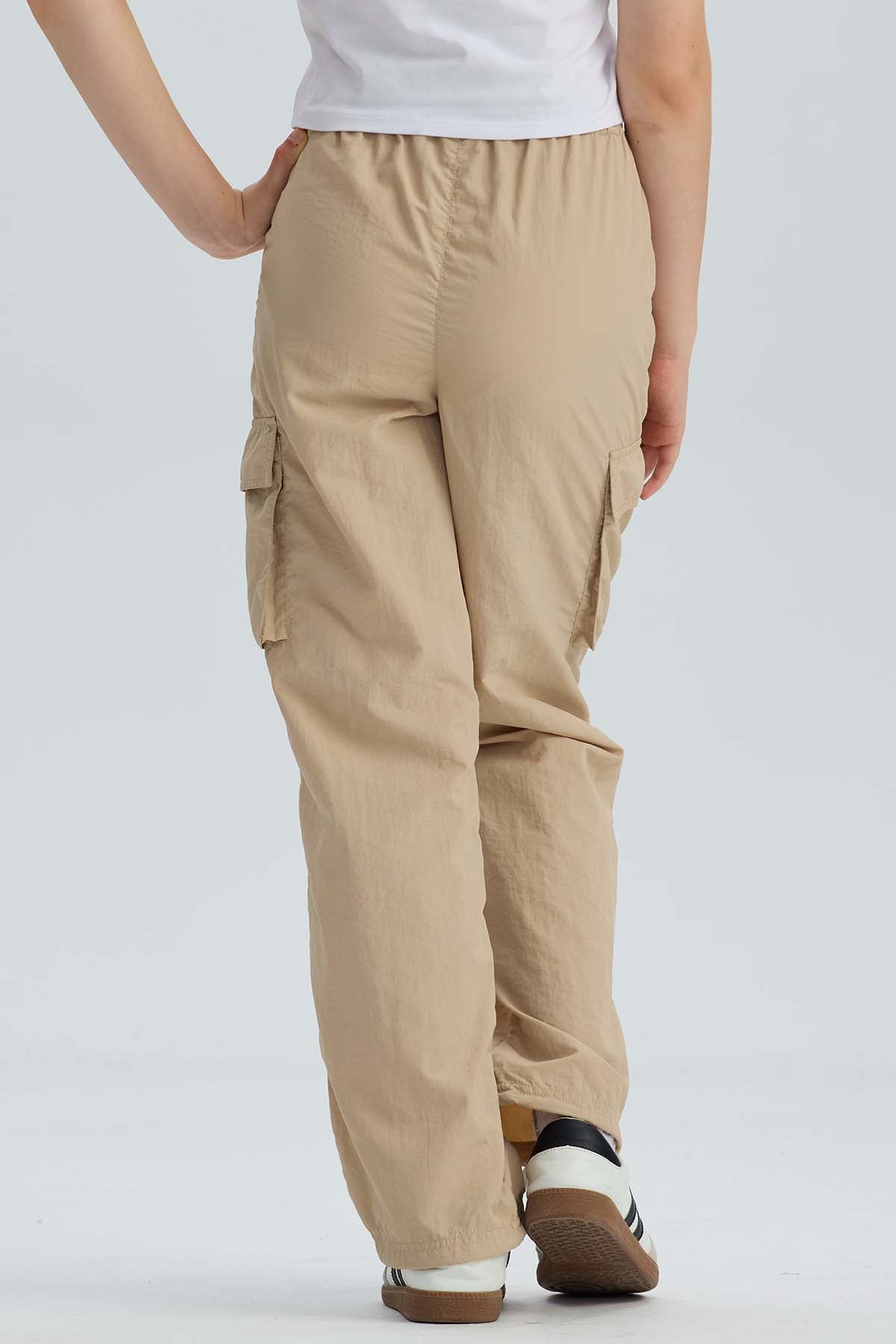 Pantalón Niña Parchute Cargo Beige