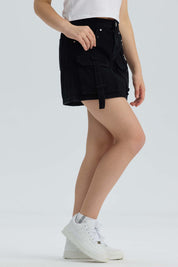 Falda Niña Cargo Negro