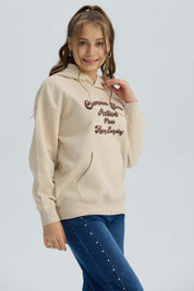 Polerón Niña Print Beige