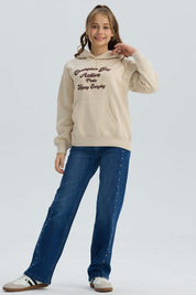 Polerón Niña Print Beige