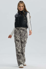 Pantalón niña Cargo Gris con estampado único