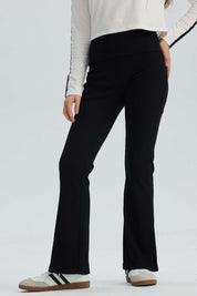 Calza Niña Pretina Doble Negro