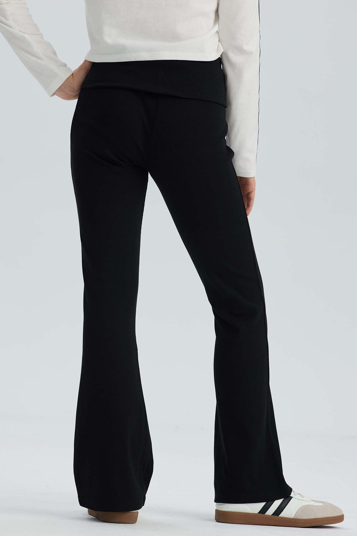 Calza Niña Pretina Doble Negro