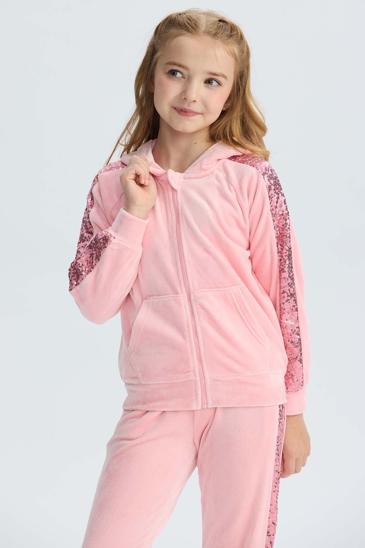 Polerón Niña Plush Rosado