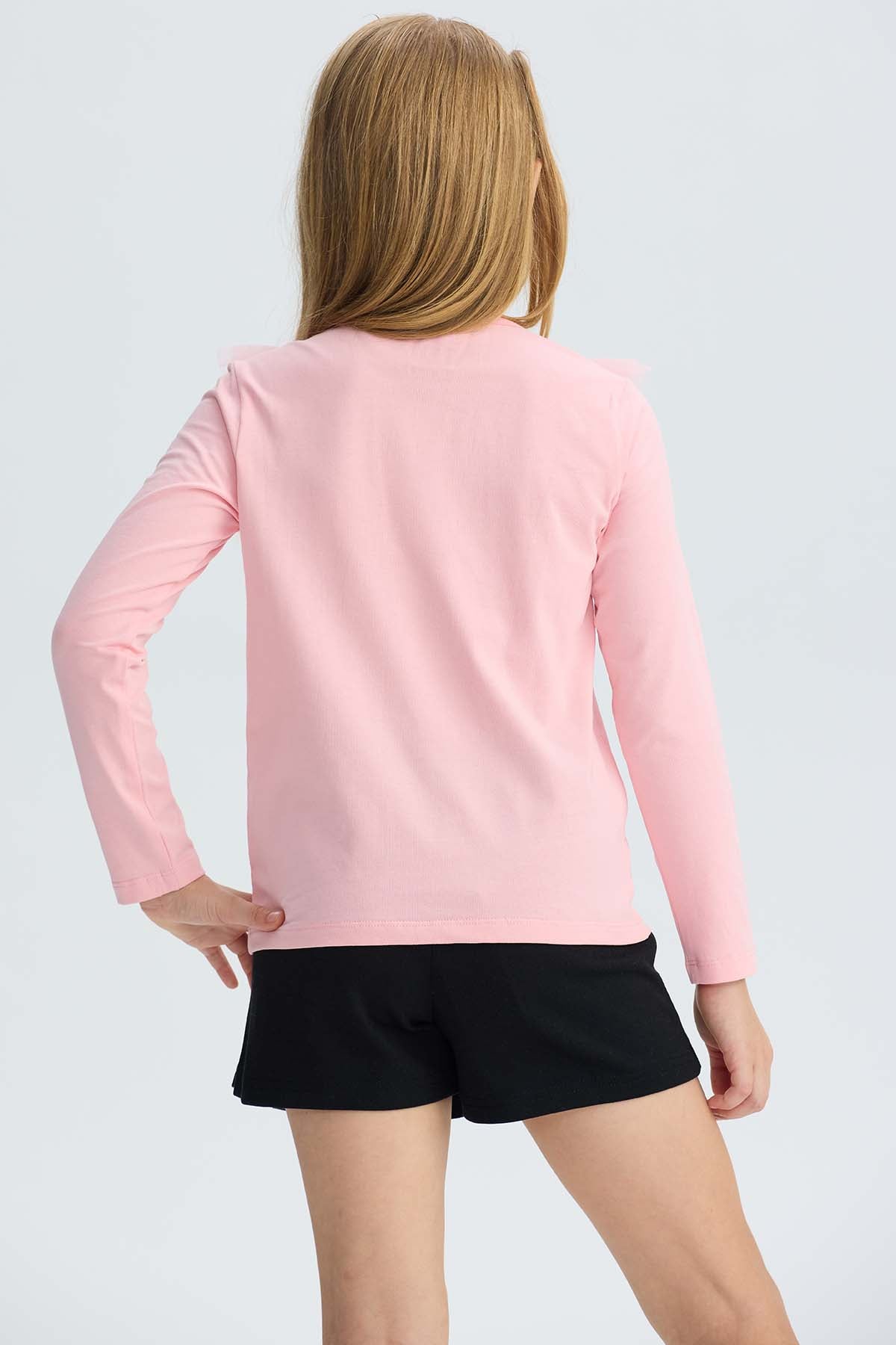 Polera Niña Tul Rosado