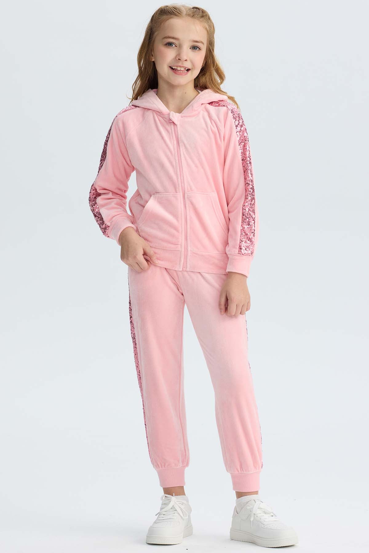 Pantalón Buzo Niña Plush Rosado