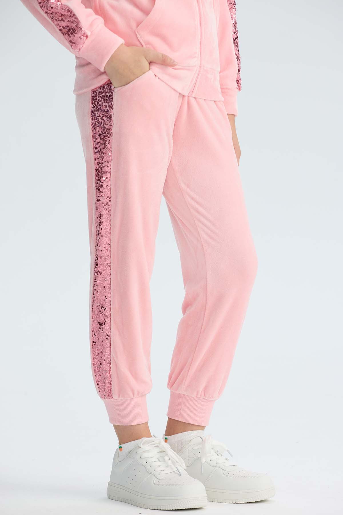 Pantalón Buzo Niña Plush Rosado