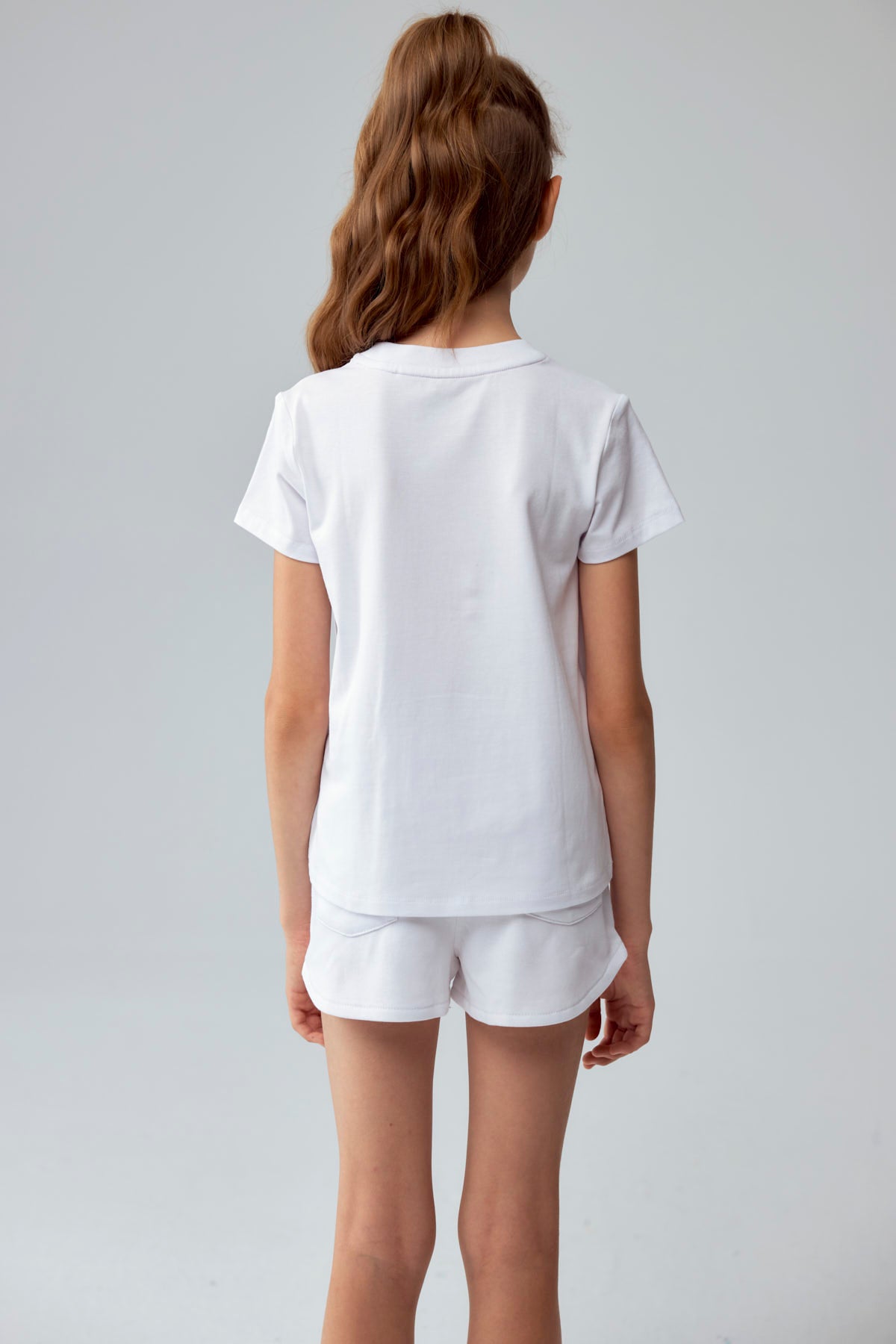 Polera Niña Textura Blanco