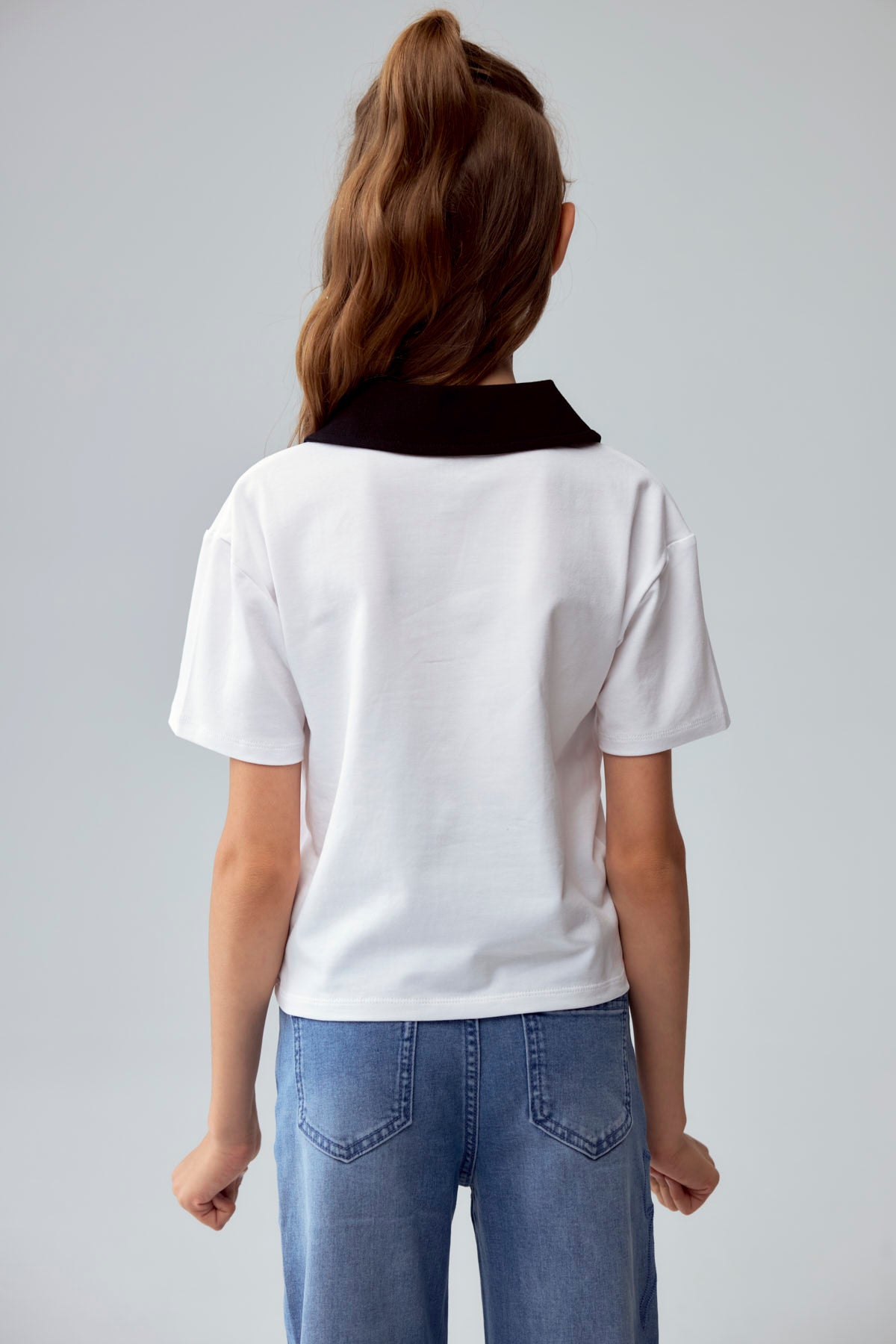 Polera Niña College Teen Blanco