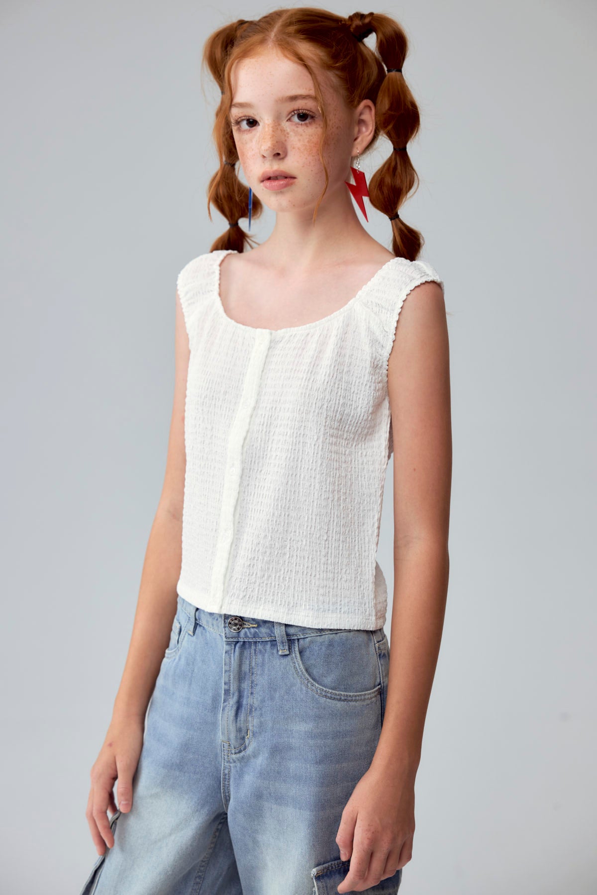 Peto Niña Recogido Medio Crudo