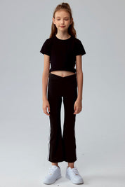 Polera Niña Argolla Costado Negro