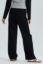 Pantalón Buzo Niña Recto Raya Costado Negro