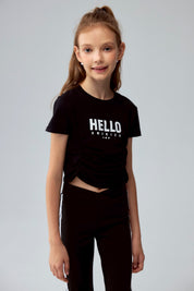 Polera Niña Con Cierre Negro