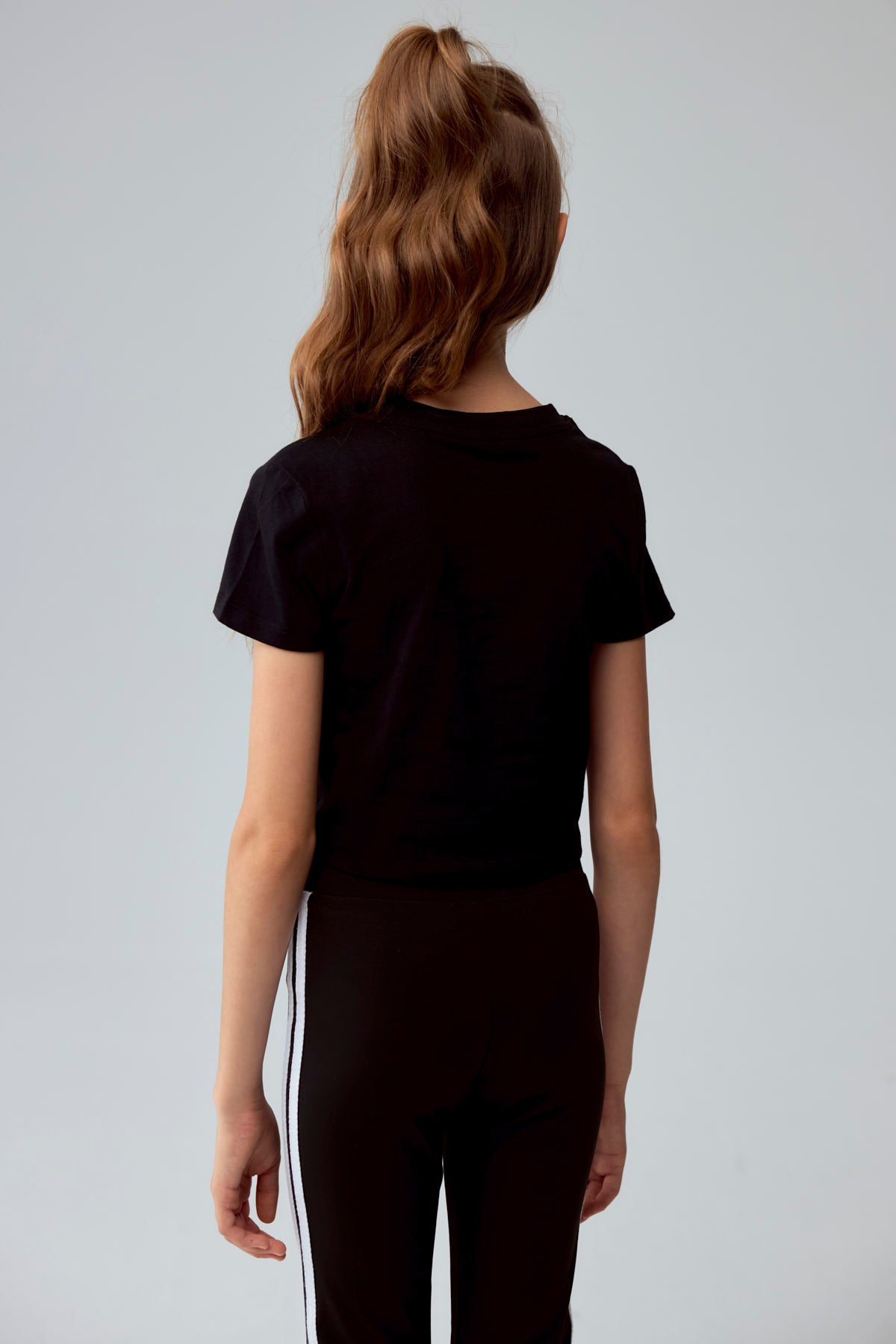 Polera Niña Con Cierre Negro