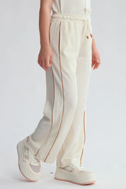 Pantalón Niña Crep Accesorios Cordón Beige