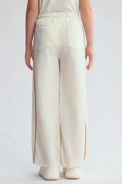 Pantalón Niña Crep Accesorios Cordón Beige