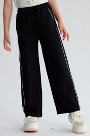 Pantalón Niña Crep Accesorios Cordón Negro