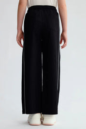 Pantalón Niña Crep Accesorios Cordón Negro