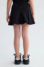 Falda Niña Short Tableada Negro