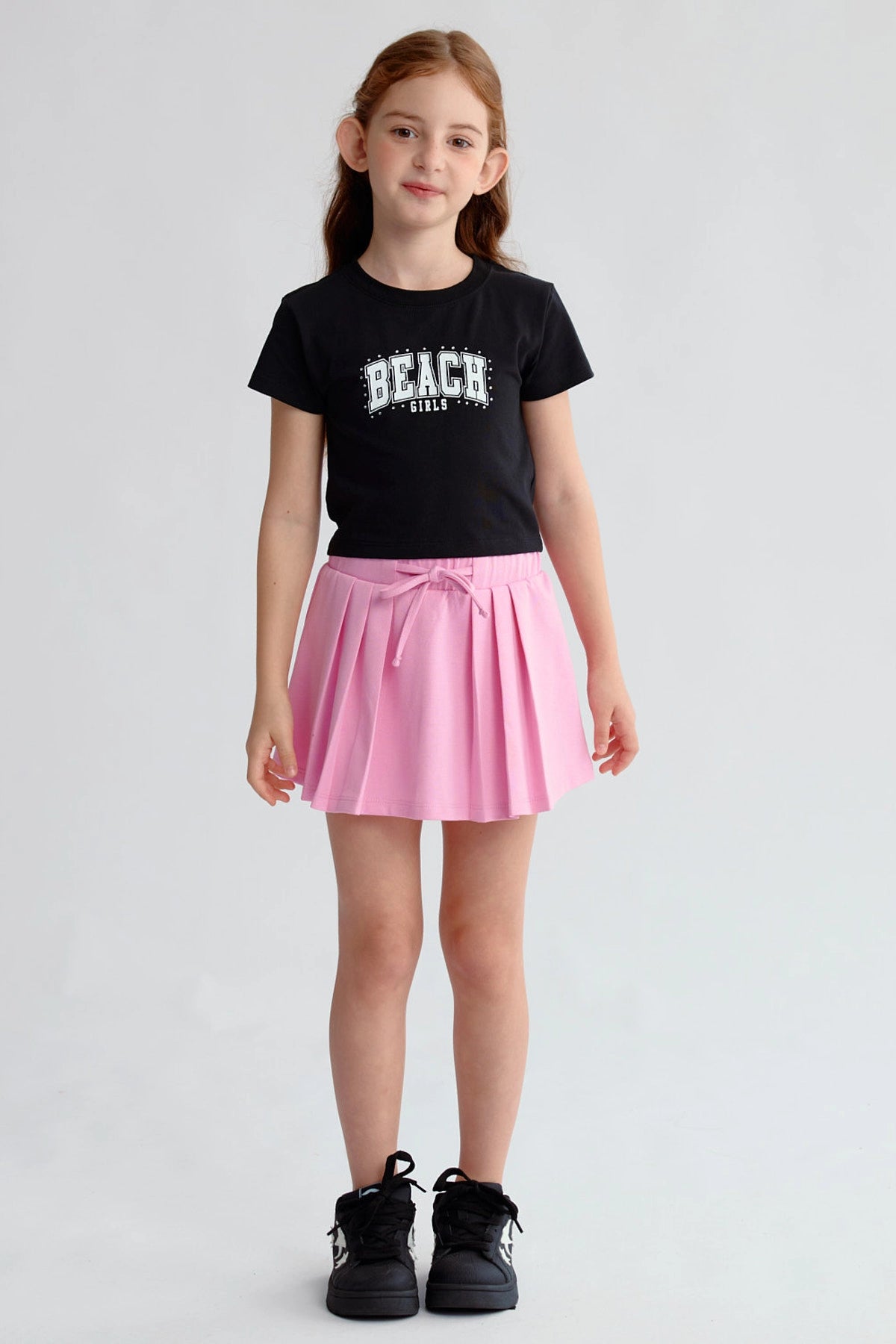 Polera Niña Aplicación Negro
