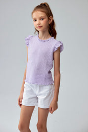 Polera Niña Panal Lila