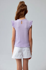 Polera Niña Panal Lila