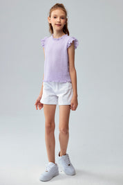 Polera Niña Panal Lila