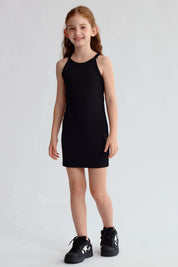 Vestido Niña Rib Negro