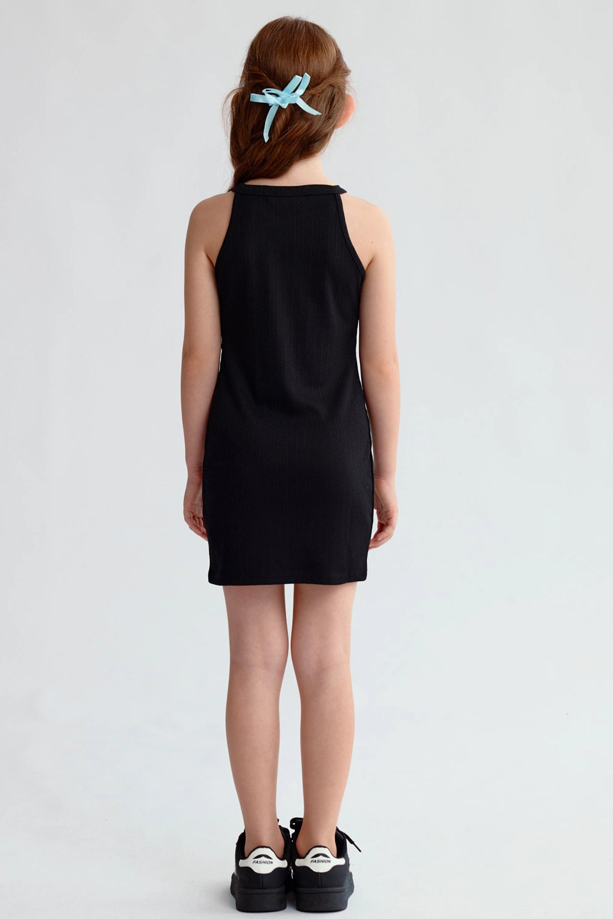 Vestido Niña Rib Negro