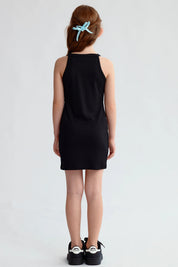 Vestido Niña Rib Negro
