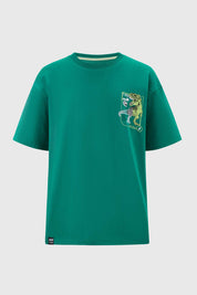 Polera Niño Oversize Estampado Verde