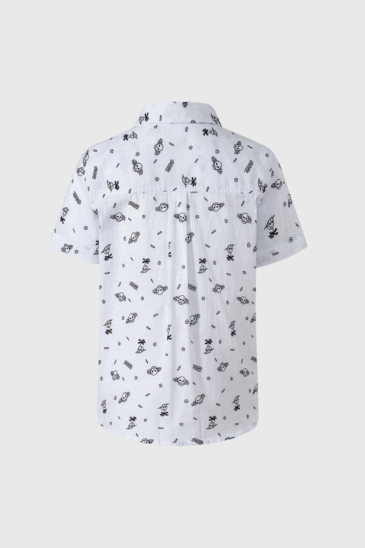 Camisa Niño Mini Print Blanco