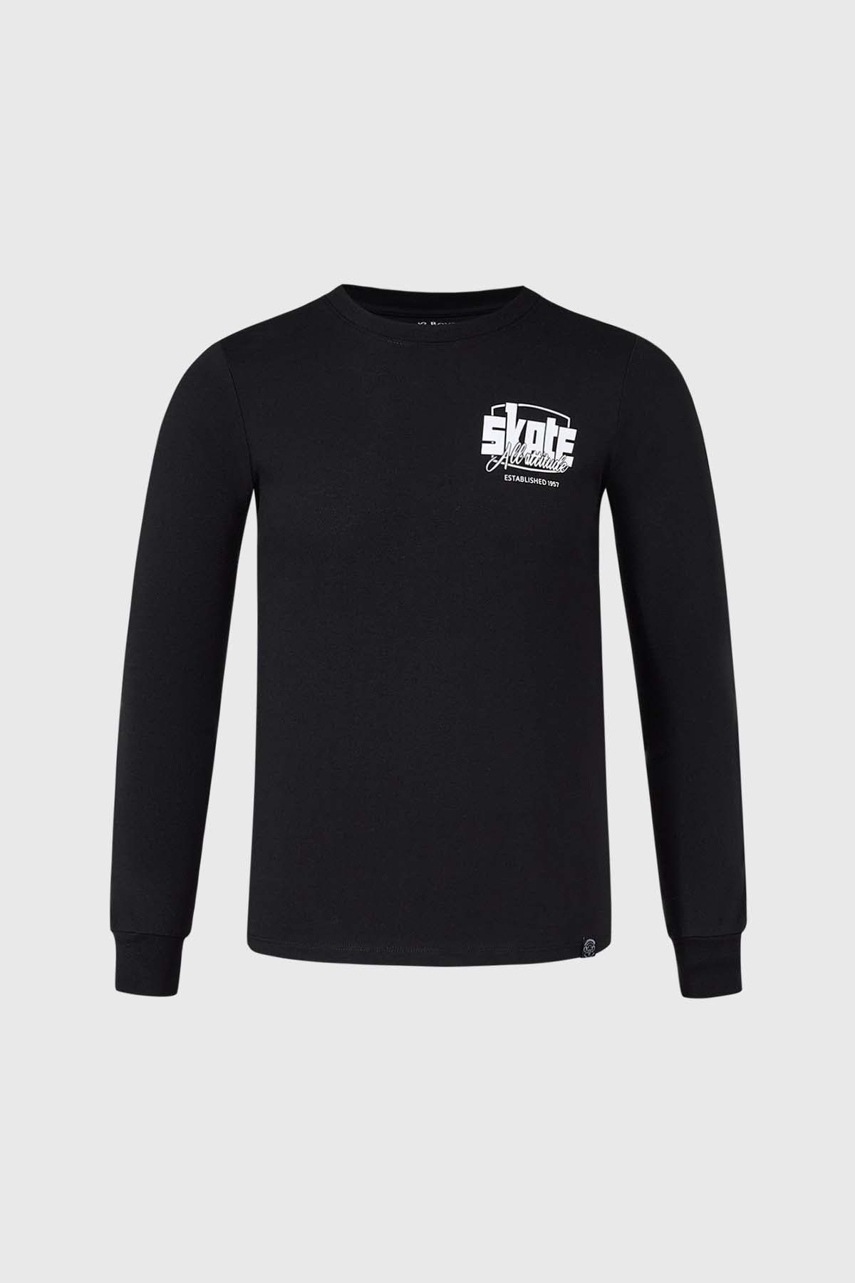 Polera Niño Print Negro