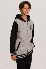 Polerón Niño Tipo College Gris