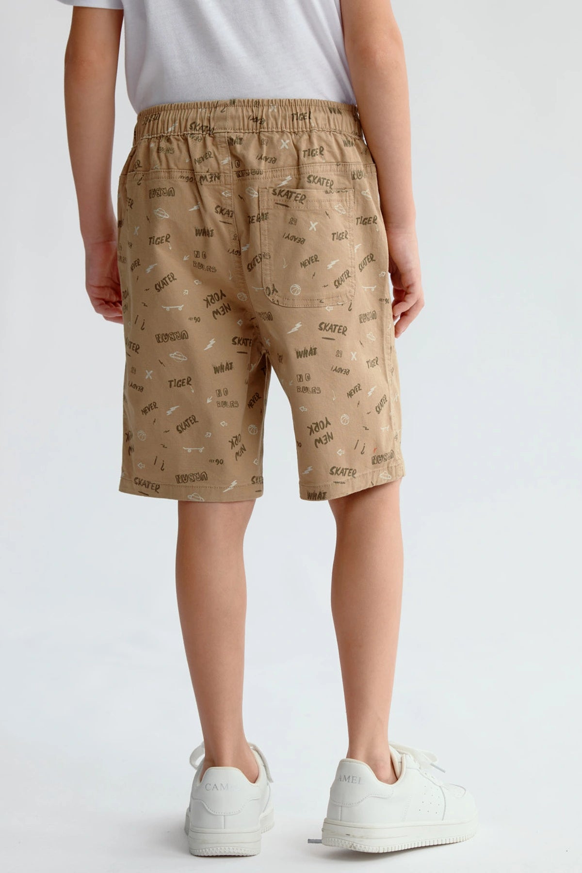 Bermuda Niño Gabardina Básica Kaki