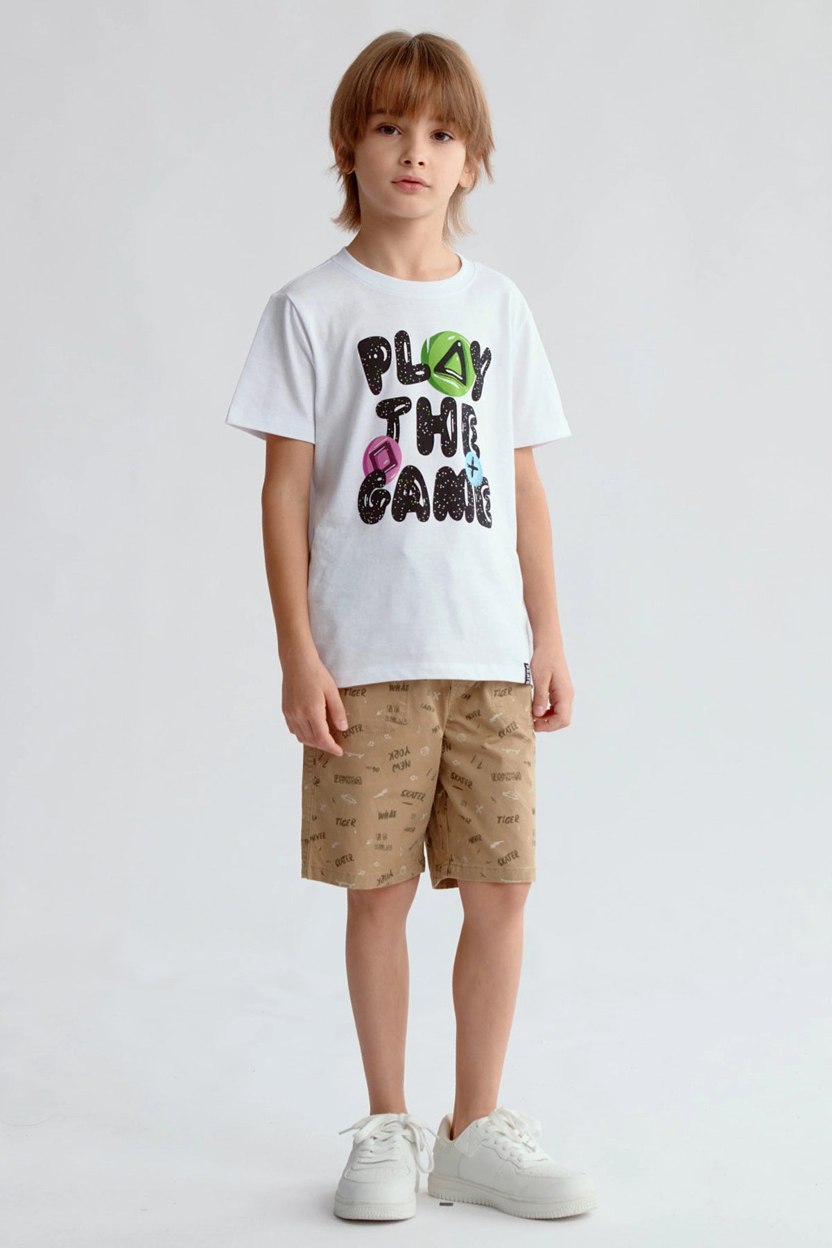 Bermuda Niño Gabardina Básica Kaki