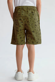Bermuda Niño Gabardina Básica Verde Militar