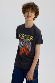 Polera Niño Básica Estampada Marengo