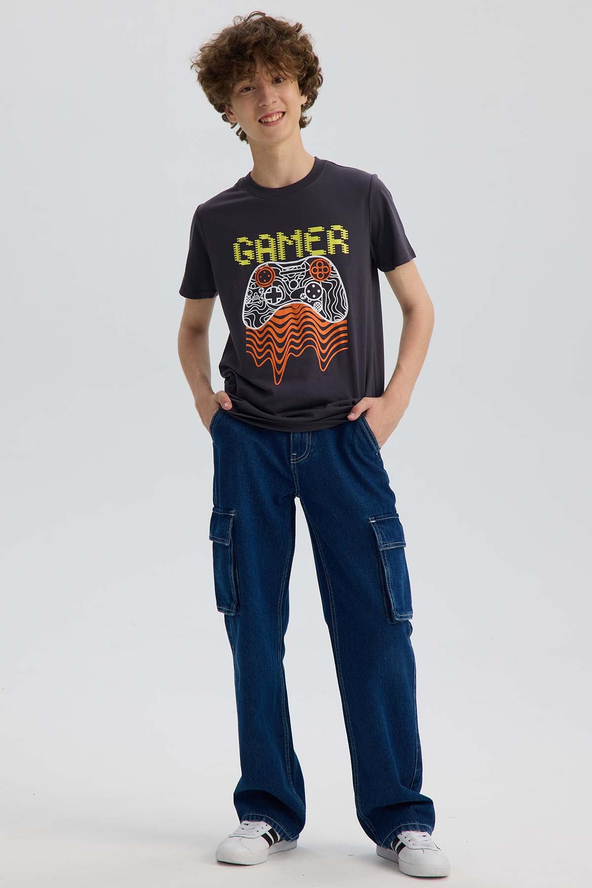 Polera Niño Básica Estampada Marengo