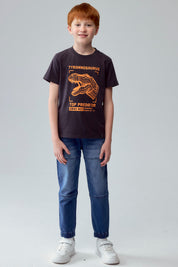 Polera Niño Básica Estampada Marengo