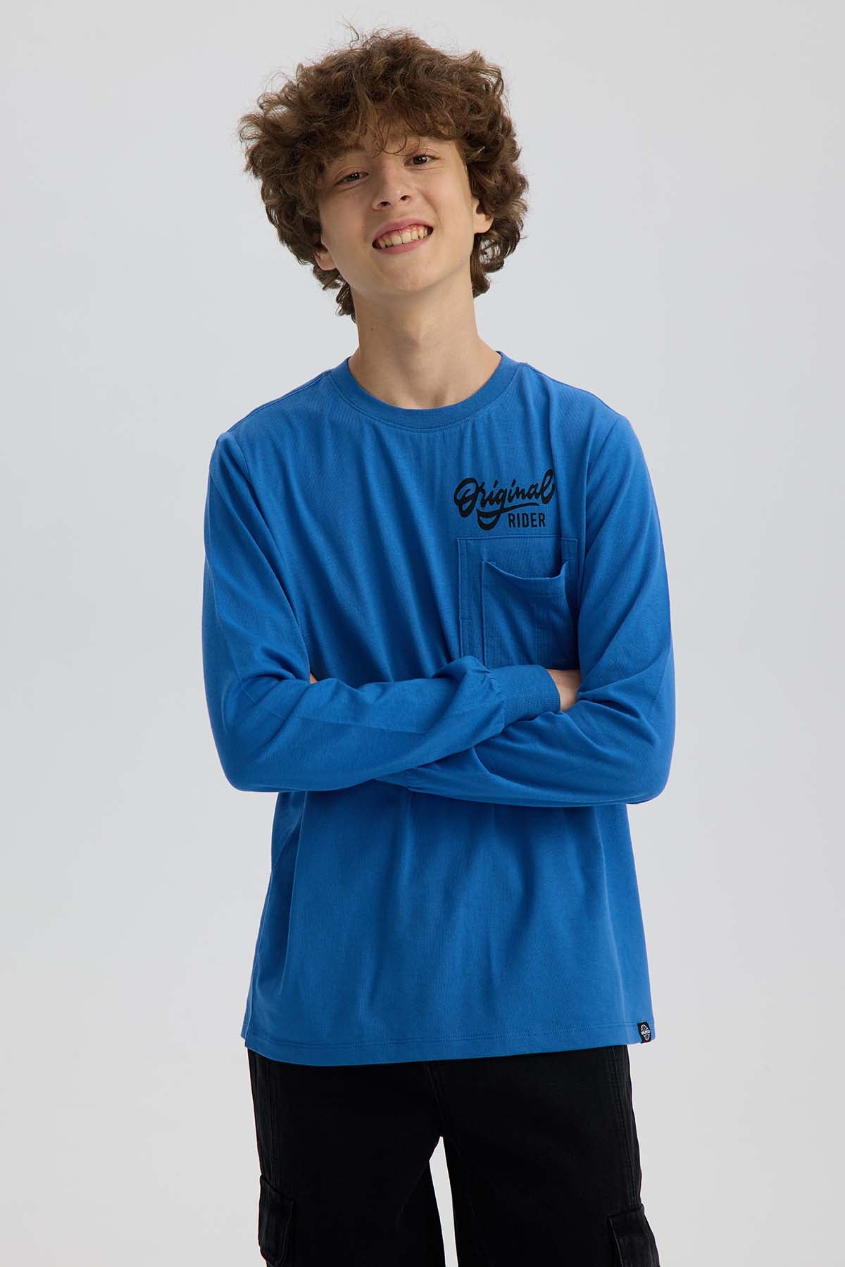 Polera Niño Print Azul