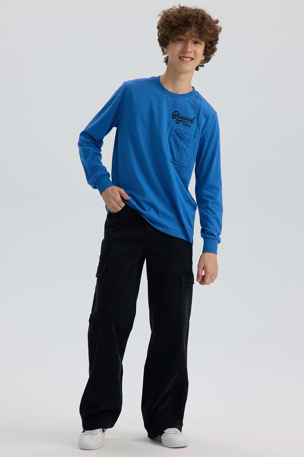 Polera Niño Print Azul