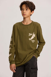 Polera Niño Print Verde