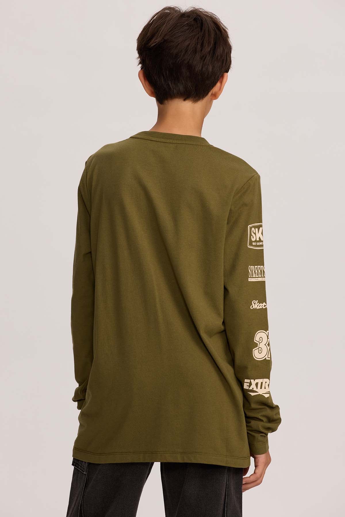 Polera Niño Print Verde